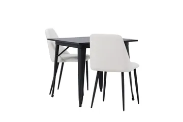 Tempe Matgrupp 80 cm Rektangulär med 2 Night stolar - Svart - Products - Möbler - Bord & matgrupp - Matgrupp