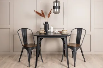 Tempe Matgrupp  80 cm Rektangulär med 2 Tempe stolar - Mörkgrå - Products - Möbler - Bord & matgrupp - Matgrupp