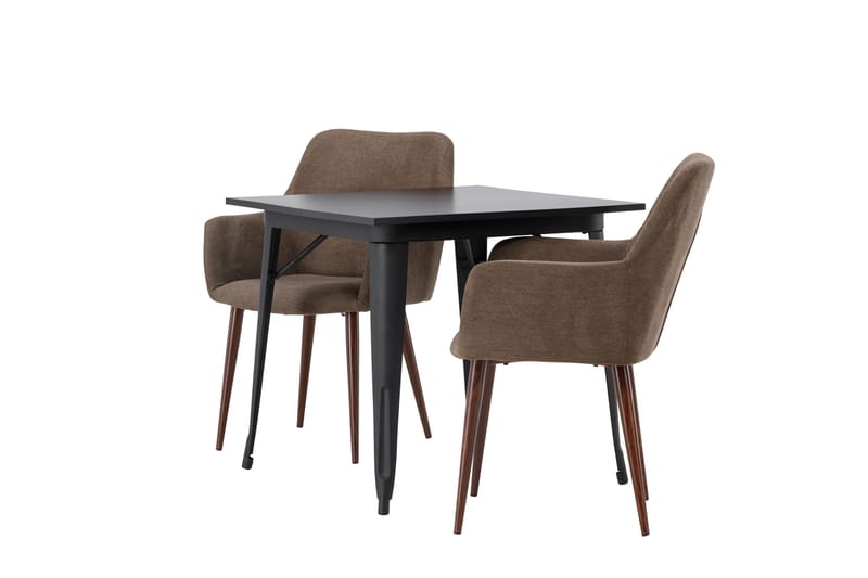 Tempe Matgrupp 80 cm Rektangulär med 2 Tomorrow stolar - Brun - Products - Möbler - Bord & matgrupp - Matgrupp