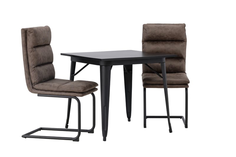 Tempe Matgrupp 80 cm Rektangulär med 2 Zizo stolar - Svart - Products - Möbler - Bord & matgrupp - Matgrupp