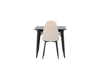 Tempe Matgrupp 80 cm Rektangulär med 2 Polar stolar - Beige - Products - Möbler - Bord & matgrupp - Matgrupp