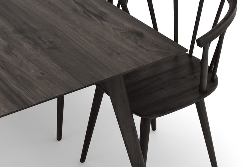 Tyrö Matgrupp med 6 st Tyrö Karmstolar - Smoked Oak/Smoked Oak - Products - Möbler - Bord & matgrupp - Matgrupp