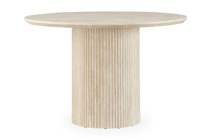 Uppveda Matbord Runt 120 cm Travertin utseende - Beige - Products - Möbler - Bord & matgrupp - Matbord & köksbord