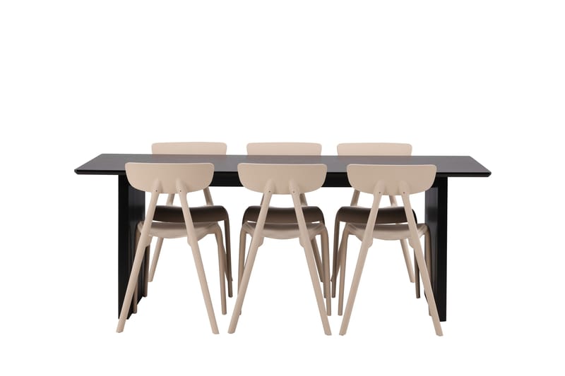 Vail Matgrupp 200 cm Rektangulär med 6 Ursholmen stolar - Beige - Products - Möbler - Bord & matgrupp - Matgrupp