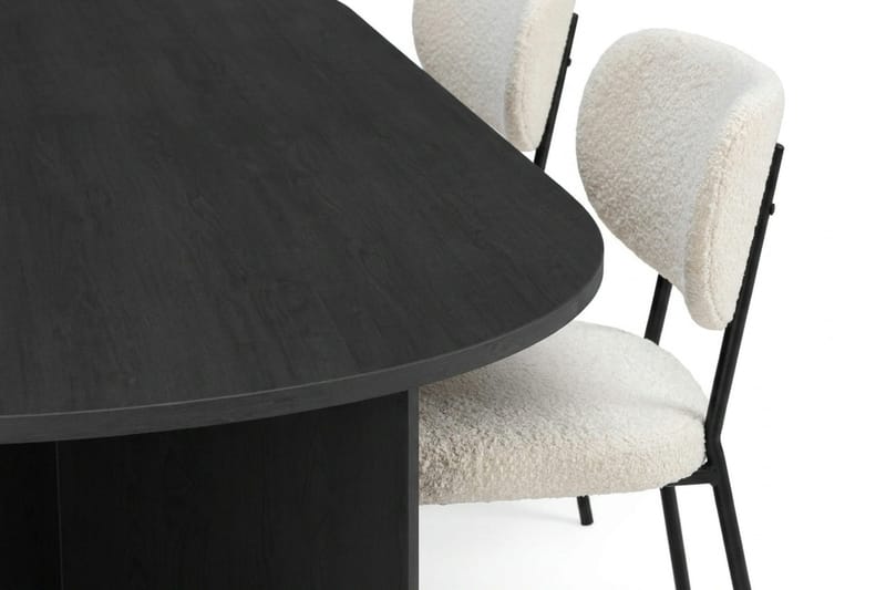 Vera Matgrupp rektangulärt 220 cm Svart med 6 Gemmiano Matstolar - Svartlaserad ek - Products - Möbler - Bord & matgrupp - Matgrupp
