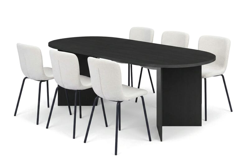 220 cm - Svartlaserad ek