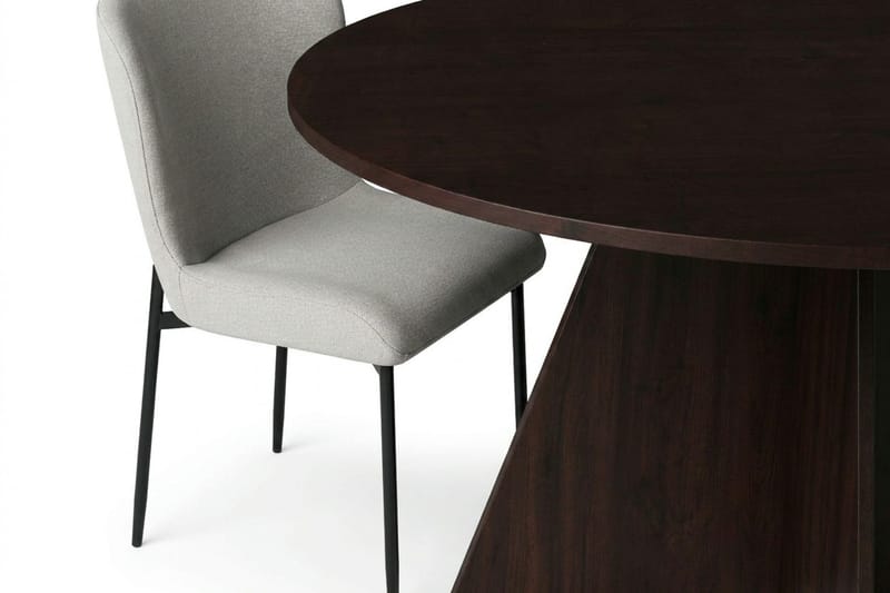 Vera Matgrupp runt 150 cm Rökt Ek med 6 Elsie Matstolar - Rökt ek/Beige - Products - Möbler - Bord & matgrupp - Matgrupp