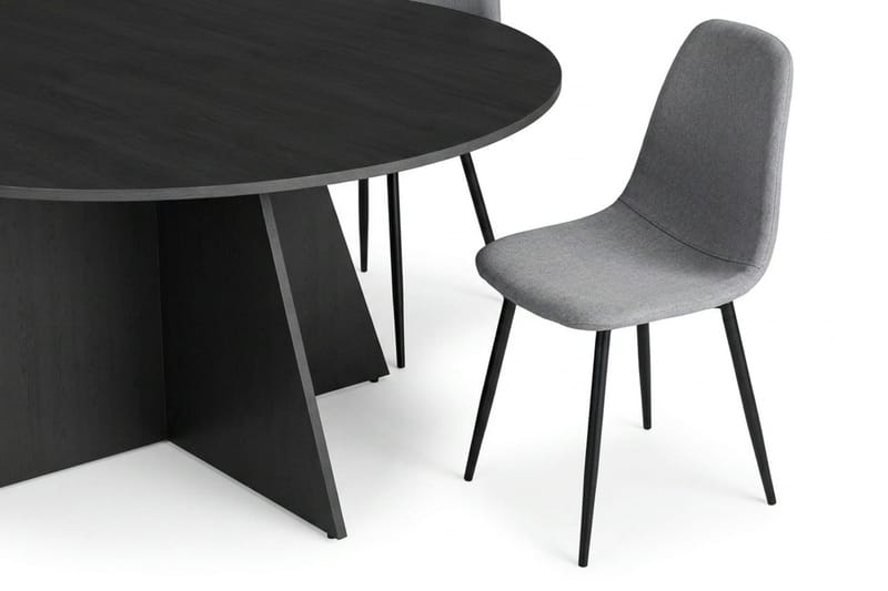 Vera Matgrupp runt 150 cm Svart med 6 Nibe Matstolar - Svart - Products - Möbler - Bord & matgrupp - Matgrupp