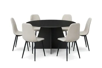 Beige/Svarta metallben - Svart