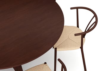 Vera Matgrupp runt 150 cm Valnöt med 6 Elysia Matstolar - Valnöt - Products - Möbler - Bord & matgrupp - Matgrupp