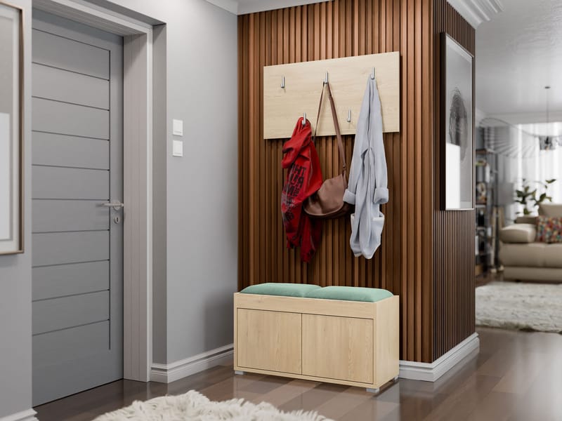 Agawal Hallmöbelset - Brun - Products - Möbler - Hallmöbler - Möbelset för hall & entre