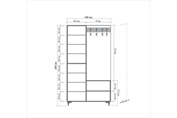 Brokind Klädförvaring 100 cm - Brun - Products - Möbler - Hallmöbler - Möbelset för hall & entre