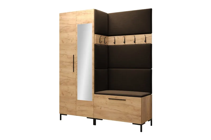 Dunvegan Hallmöbelset 158x46 cm, Mörkbrun