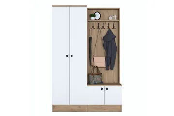 Hooda Hallmöbelset Brun/Vit - Hanah Home - Products - Möbler - Hallmöbler - Möbelset för hall & entre