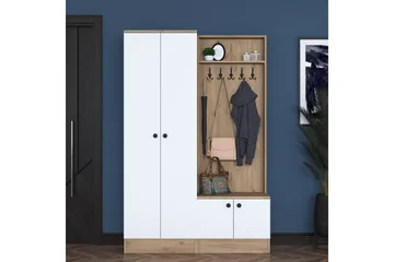Hooda Hallmöbelset Brun/Vit - Hanah Home - Products - Möbler - Hallmöbler - Möbelset för hall & entre
