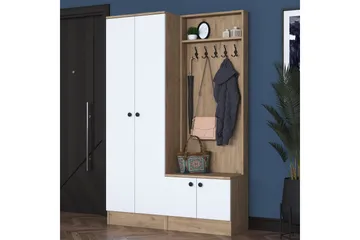 Hooda Hallmöbelset Brun/Vit - Hanah Home - Products - Möbler - Hallmöbler - Möbelset för hall & entre
