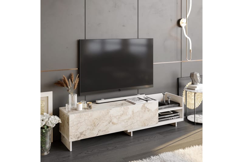 Andifli Tv-bänk 165x41 cm - Vit - Products - Möbler - TV- & Mediamöbler - TV bänk & mediabänk