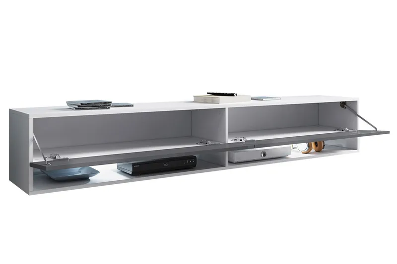 Brya TV-bänk 180 cm LED-belysning - Beige/Blå/RGB LED - Products - Möbler - TV- & Mediamöbler - TV bänk & mediabänk