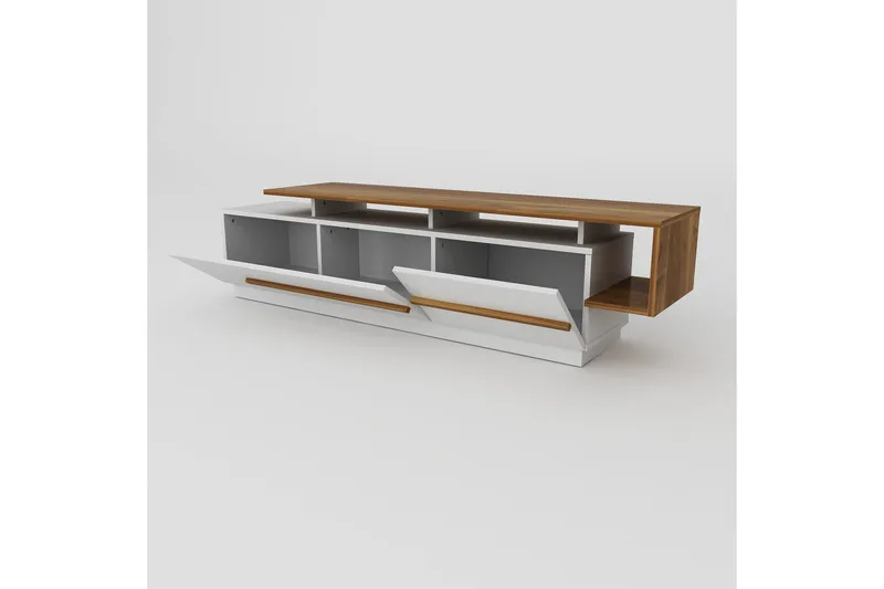 Campora Tv-bänk 150 cm - Mörkbrun/Vit - Products - Möbler - TV- & Mediamöbler - TV bänk & mediabänk