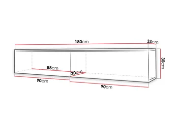 Cuguen Tv-skåp 180 cm - Natur - Products - Möbler - TV- & Mediamöbler - TV bänk & mediabänk