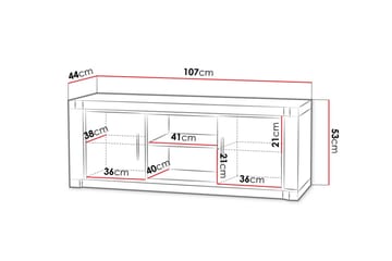 Dallas TV-bänk 137x43,5x53 cm LED-belysning - Beige/Grå - Products - Möbler - TV- & Mediamöbler - TV bänk & mediabänk