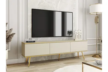Edson Tv-bänk 175 cm - Beige/Guld - Products - Möbler - TV- & Mediamöbler - TV bänk & mediabänk