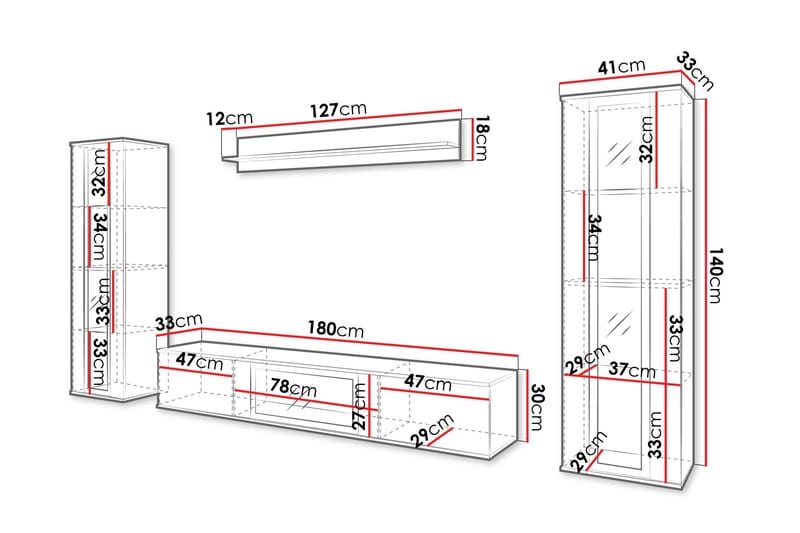 Gamal Tv-möbelset - Beige - Products - Möbler - TV- & Mediamöbler - TV-möbelset
