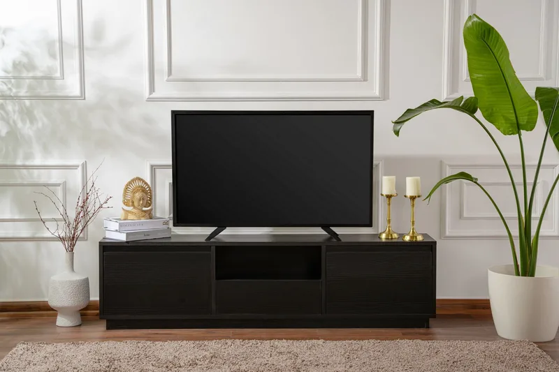 Gulliver Tv-bänk 160x30 cm - Svart - Products - Möbler - TV- & Mediamöbler - TV bänk & mediabänk
