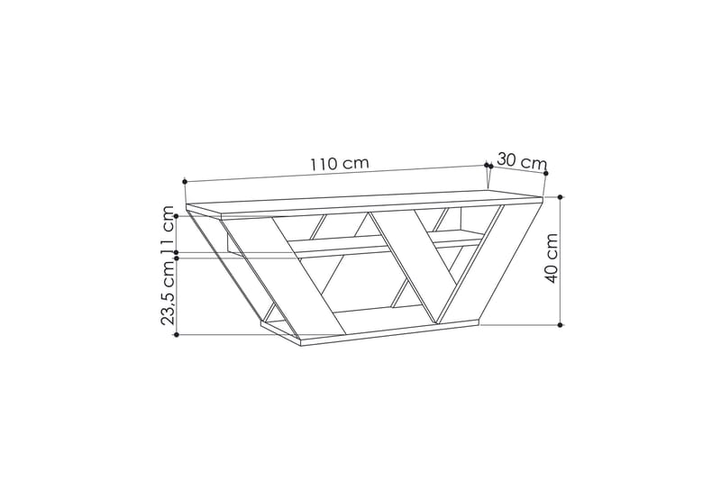 Homitis Tv-Bänk 110 cm - Mörkgrå - Products - Möbler - TV- & Mediamöbler - TV bänk & mediabänk