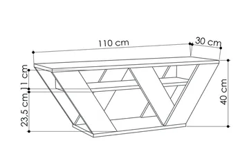 Homitis Tv-Bänk 110 cm - Vit - Products - Möbler - TV- & Mediamöbler - TV bänk & mediabänk