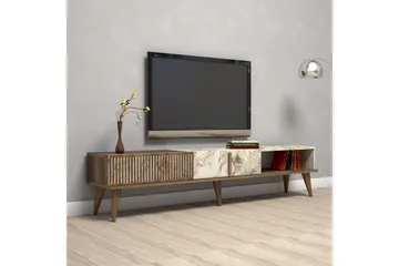 Lissione Tv-bänk 180 cm - Mörkbrun/Vit - Products - Möbler - TV- & Mediamöbler - TV bänk & mediabänk
