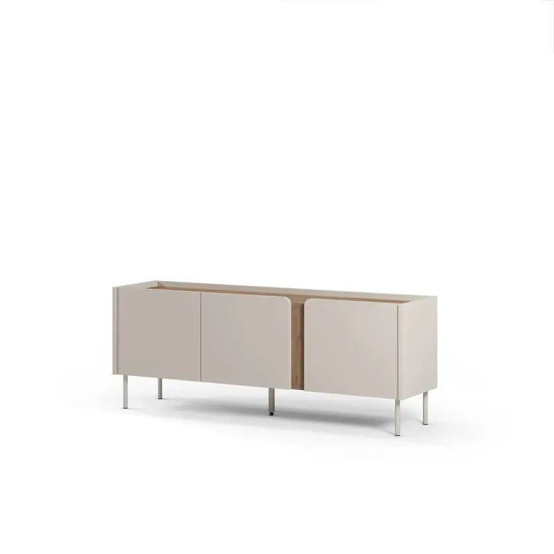 Lomar TV-bänk 140x53,9x35,5 cm - Santstone och naturlig ek - Products - Möbler - TV- & Mediamöbler - TV bänk & mediabänk