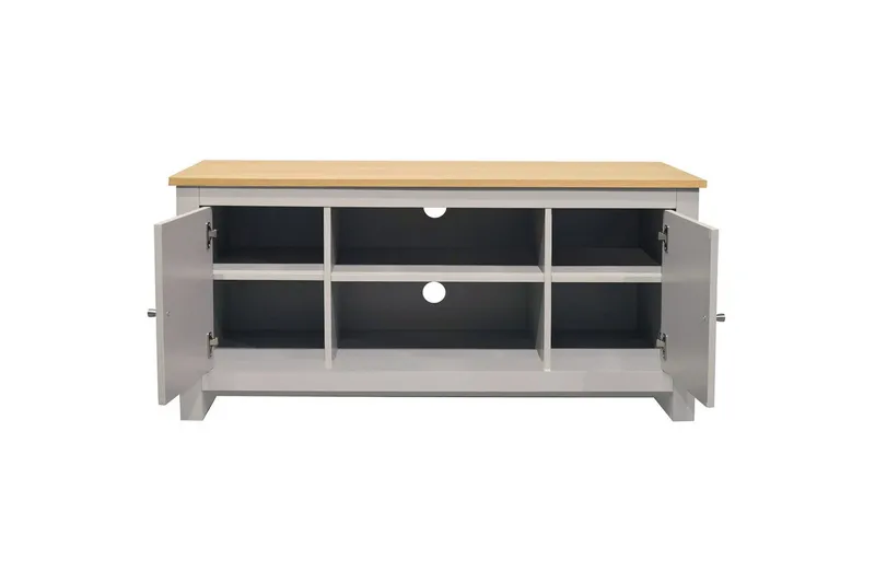 Lowboard Emerald 120x39x58 cm, Natur/Grå - 120x39x58 cm, Natur/Grå - Products - Möbler - TV- & Mediamöbler - TV bänk & mediabänk