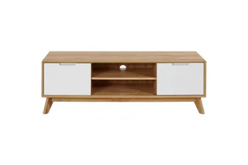 Lowboard Ezra Wotan-ek/Vit - Wotan-ek/Vit - Products - Möbler - TV- & Mediamöbler - TV bänk & mediabänk