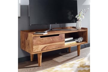 Lowboard Wohnling Massivt trä med förvaring 1 dörr trälben lantligt - Products - Möbler - TV- & Mediamöbler - TV bänk & mediabänk