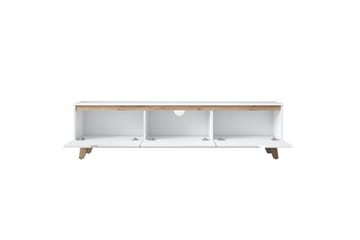 Lychester Tv-bänk 180x35 cm Vit/Brun - Hanah Home - Products - Möbler - TV- & Mediamöbler - TV bänk & mediabänk