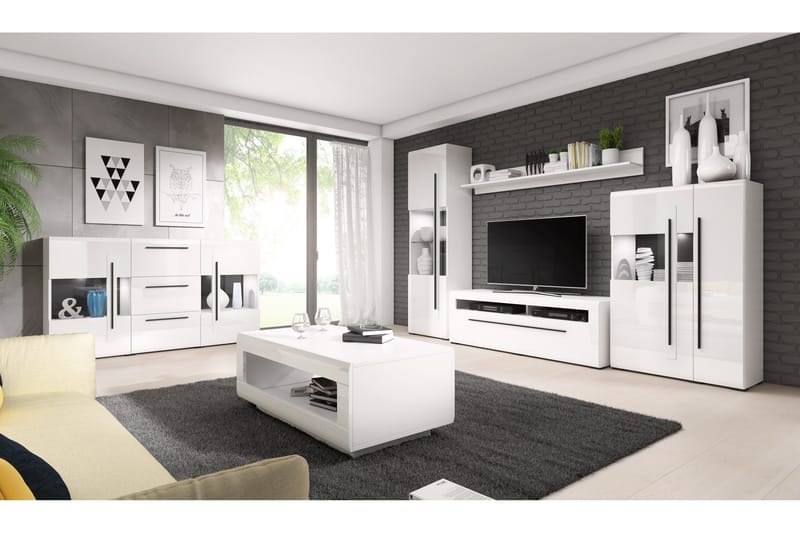 Maricruz TV-bänk 160 cm - Vit - Products - Möbler - TV- & Mediamöbler - TV bänk & mediabänk