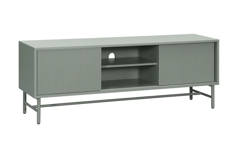 Matterhorn Smal tv-bänk med förvaring 40 cm djup 157 cm bred 58 cm hög - Grön - Products - Möbler - TV- & Mediamöbler - TV bänk & mediabänk