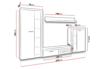 Rumba TV-möbelset - Beige/Grå - Products - Möbler - TV- & Mediamöbler - TV-möbelset