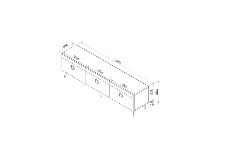 Safar Tv-bänk 150 cm - Vit - Products - Möbler - TV- & Mediamöbler - TV bänk & mediabänk