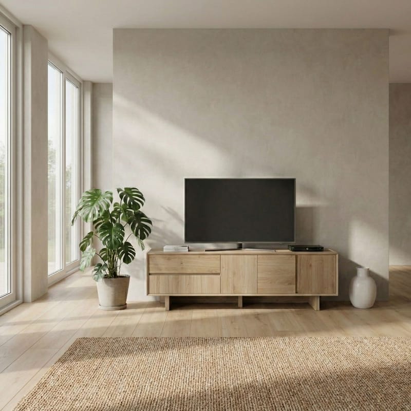 Tavon TV-bänk 180x55x45 cm - Naturlig ek - Products - Möbler - TV- & Mediamöbler - TV bänk & mediabänk