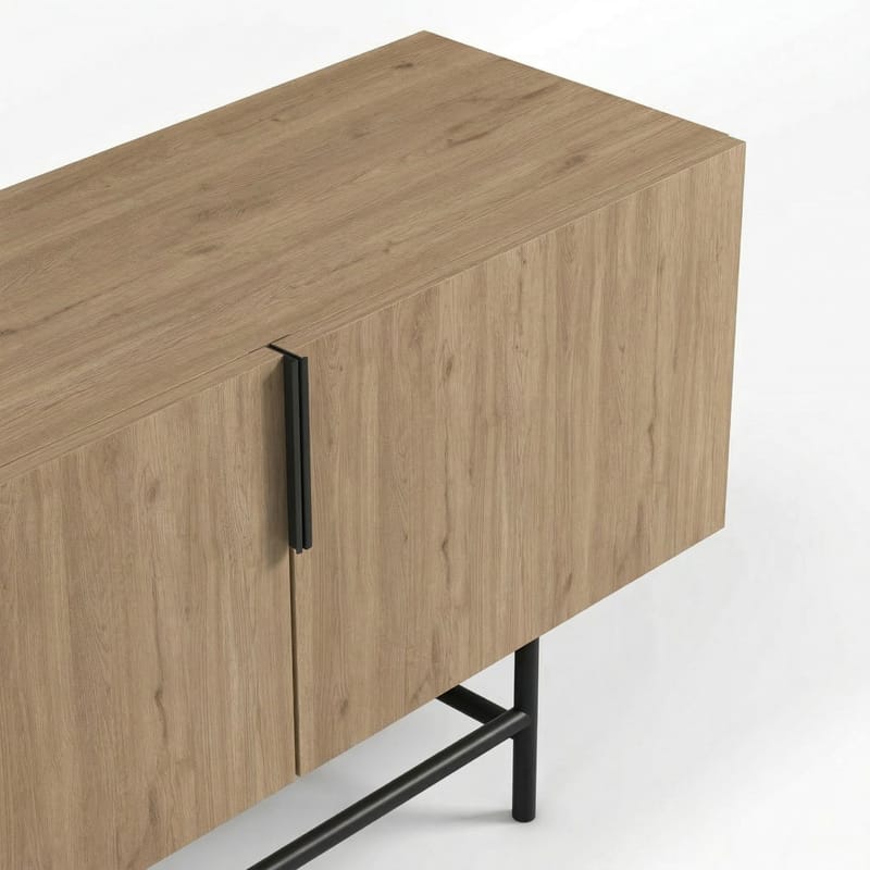 Truvia TV-bänk 200x55x35 cm - naturfärgad ek och svart - Products - Möbler - TV- & Mediamöbler - TV bänk & mediabänk