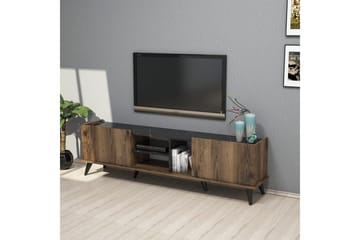 Tv-bänk & mediabänk Challur Tv-bänk 180 cm Valnöt,Svart - Products - Möbler - TV- & Mediamöbler - TV bänk & mediabänk