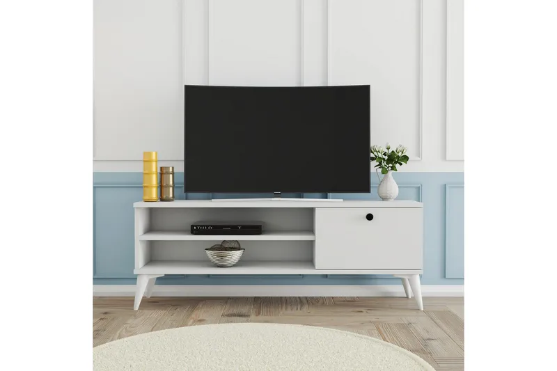 Tv-bänk & mediabänk Reyne Tv-bänk 120 cm Vit - Products - Möbler - TV- & Mediamöbler - TV bänk & mediabänk
