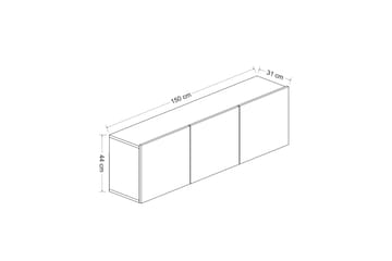 Bruce Tv-bänk 150x31 cm Svart - Hanah Home - Products - Möbler - TV- & Mediamöbler - TV bänk & mediabänk