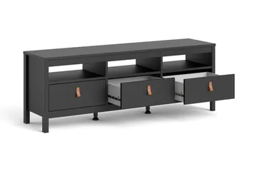 Vallvidera Tv-bänk 151 cm - Svart/Natur - Products - Möbler - TV- & Mediamöbler - TV bänk & mediabänk