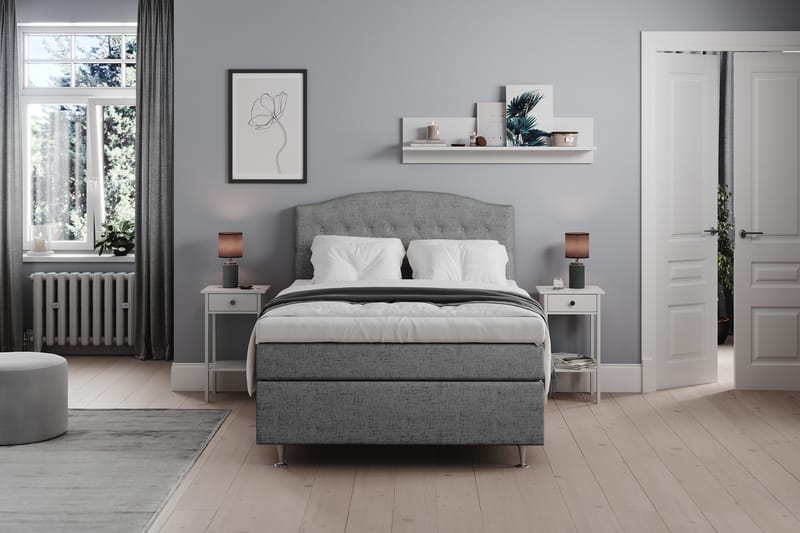 Belda Kontinentalsäng 140x200Medium - Grå - Products - Möbler - Säng - Kontinentalsäng