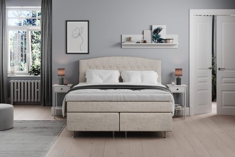 Belda Kontinentalsäng 160x200Fast - Beige - Products - Möbler - Säng - Kontinentalsäng