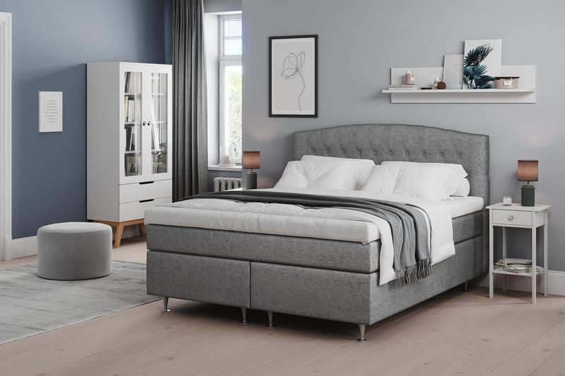 Belda Kontinentalsäng 160x200Fast/Medium - Grå - Products - Möbler - Säng - Kontinentalsäng