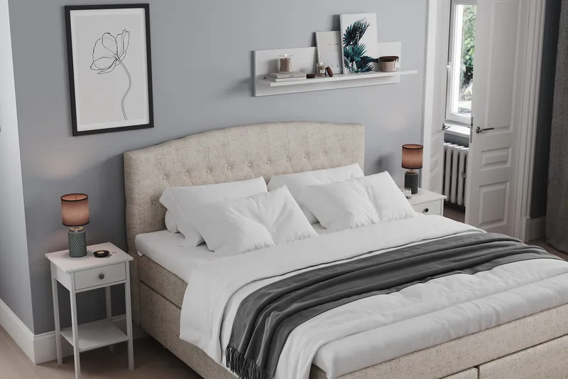 Belda Kontinentalsäng 180x200Fast - Beige - Products - Möbler - Säng - Kontinentalsäng